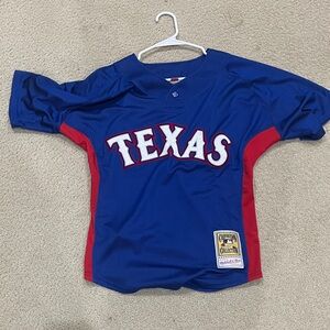 Texas Rangers Blue and Red Jersey